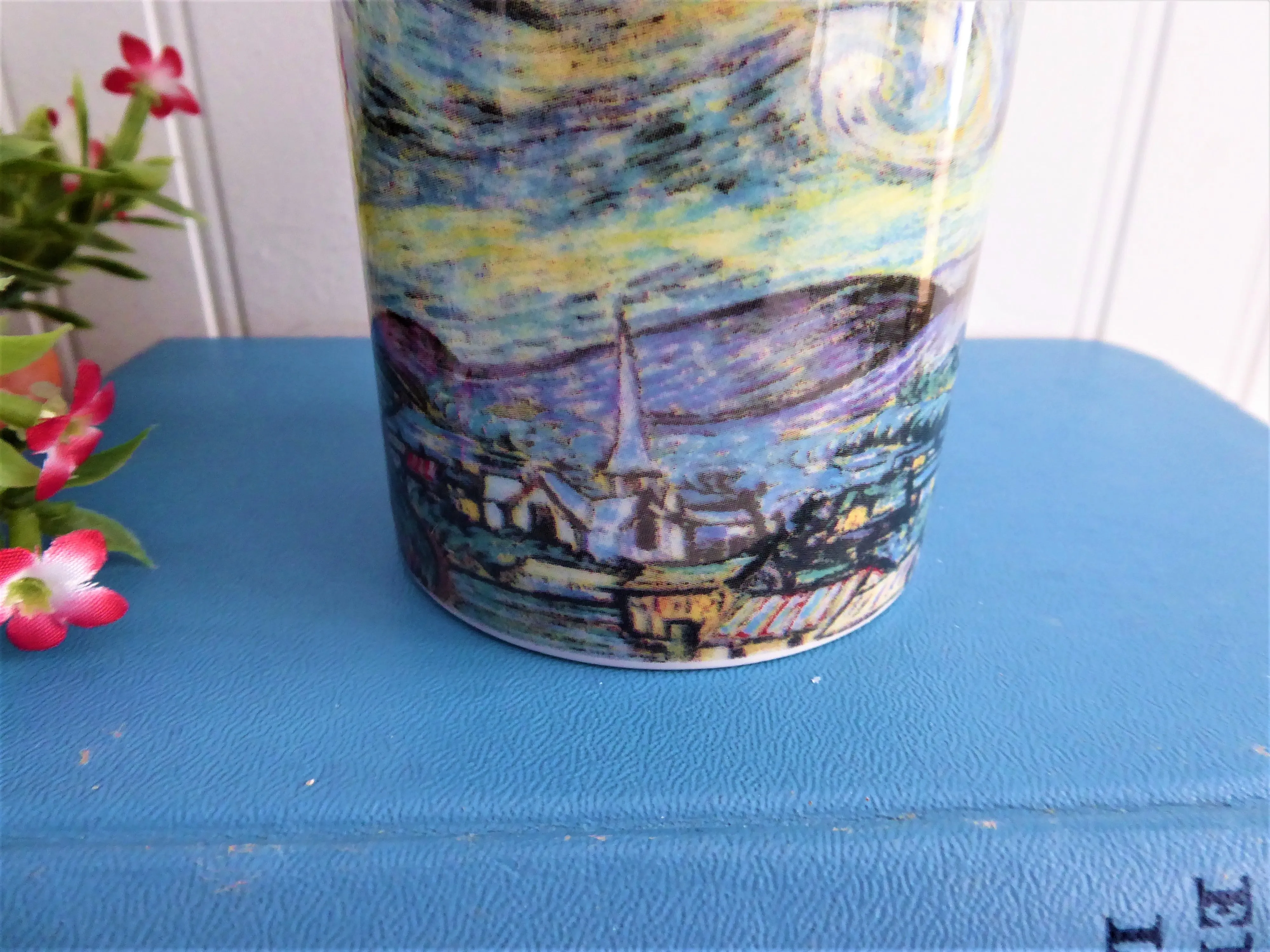 Dunoon Mug Van Gogh Starry Night Stoneware 1990s Art Old Stock