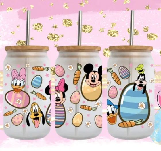 Easter - Mickey & Friends - UV Dtf 16oz Cup Wrap