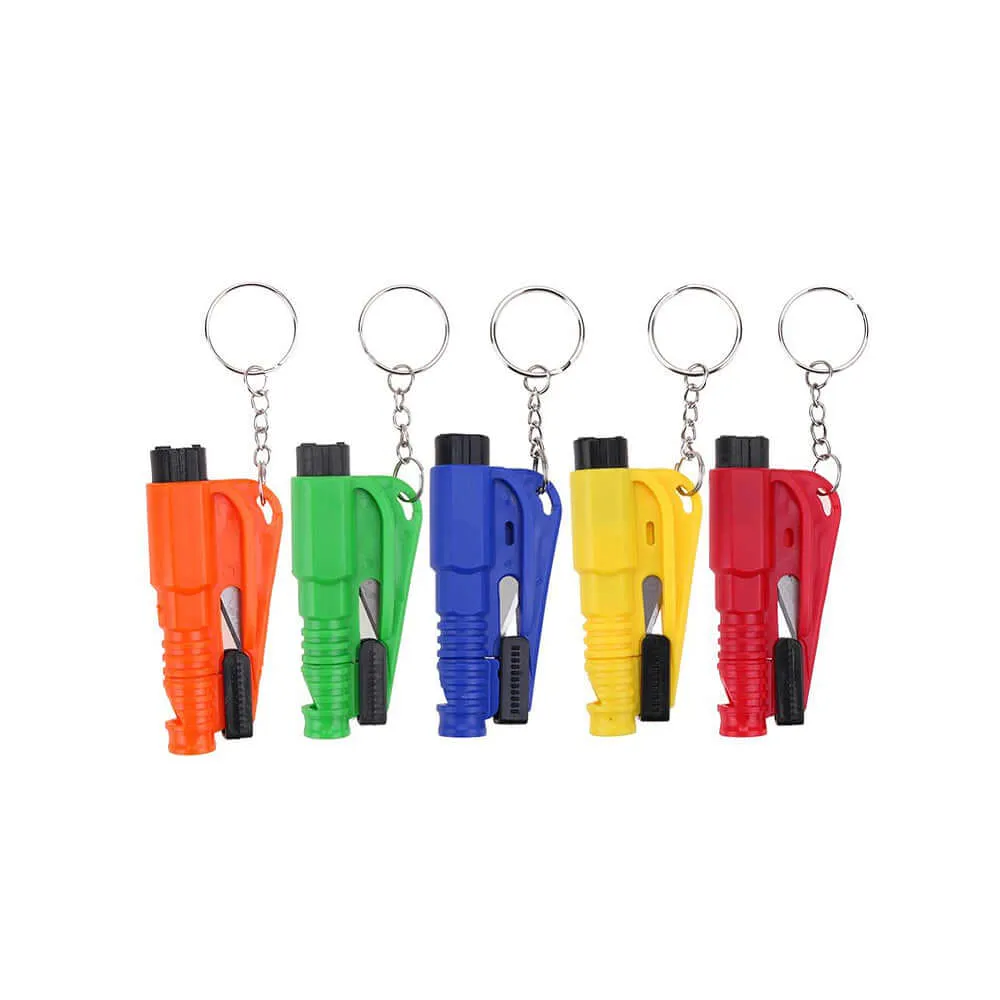 Emergency Mini Safety Hammer Auto Car Window Glass Breaker Keychain Es