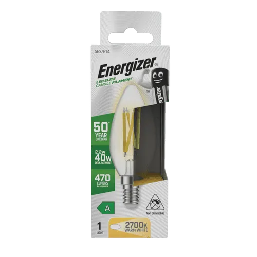 Energizer CANDLE E14 LED Bulb - 2.2w - 2700K- 470lm