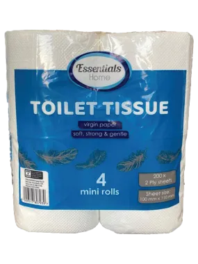 Essentials Home 2-Ply Mini Toilet Paper