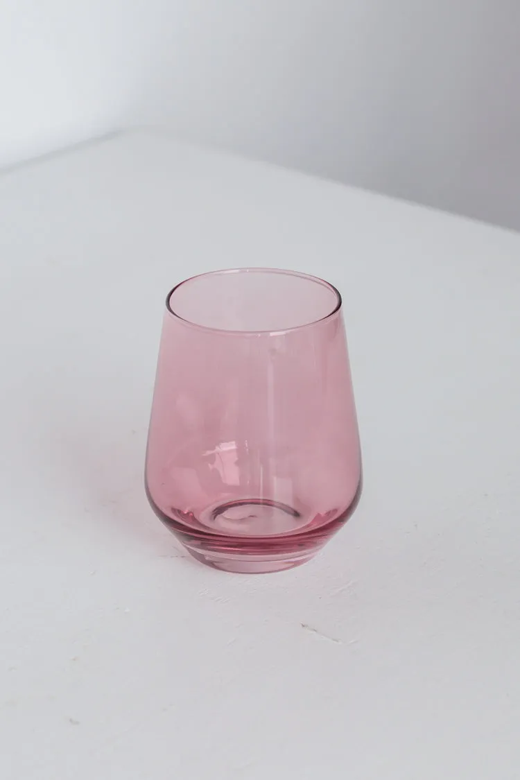 Estelle Colored Wine Stemless {Rose}_Bundle