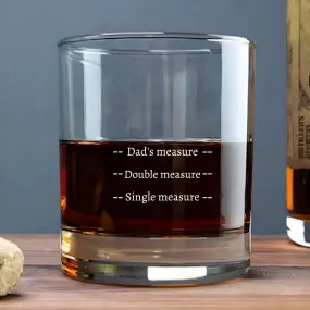 Fancy Custom Whiskey Glass - Perfect Father's Day Gift For Dad - Pour