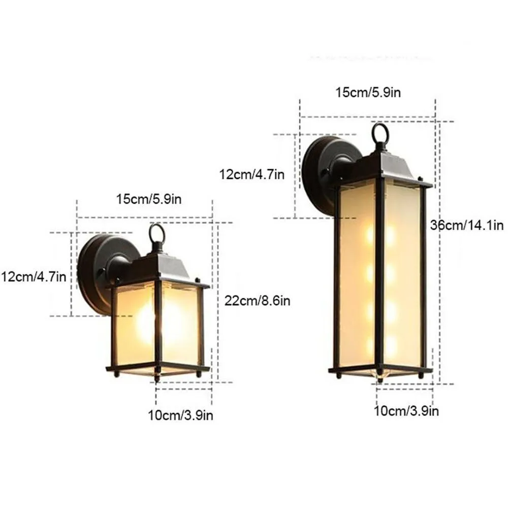 Frosted Glass Outdoor Wall Lantern