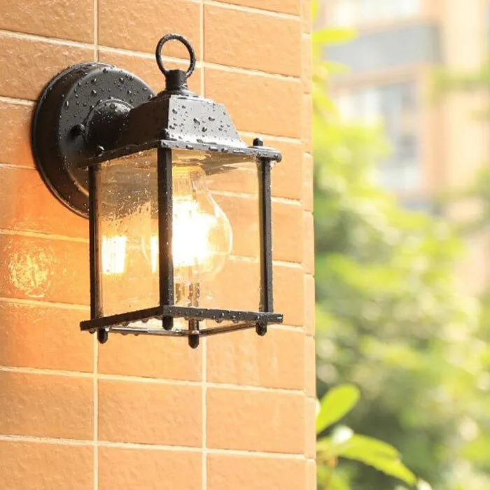 Frosted Glass Outdoor Wall Lantern