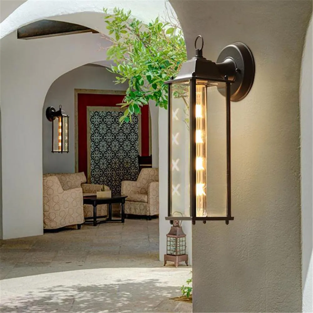 Frosted Glass Outdoor Wall Lantern