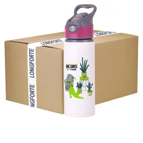 FULL CARTON - 50 x EXPLORER Water Bottles - 650ml - PINK