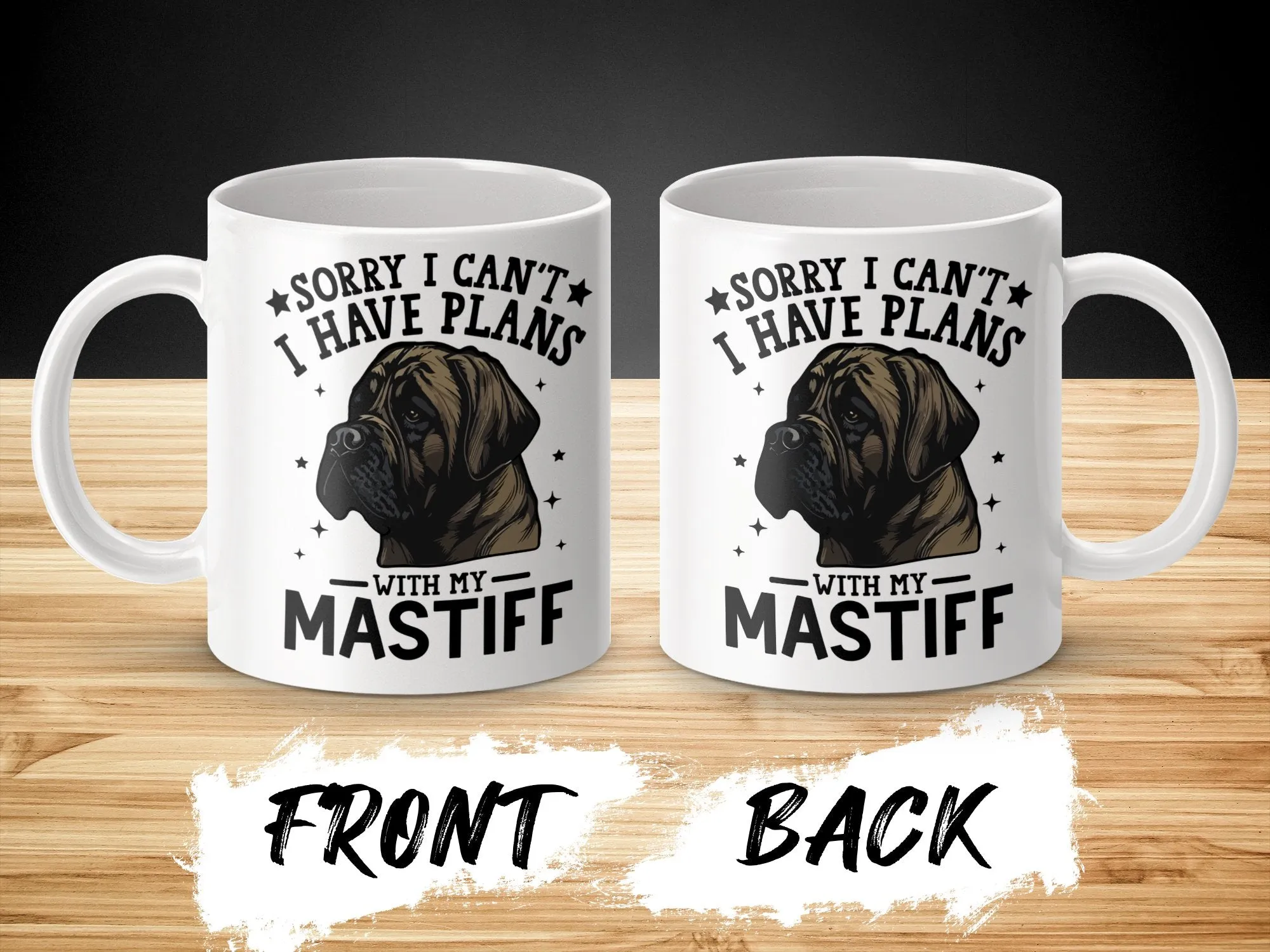 Funny Dog Themed Coffee Mug Sorry I Cant I Have Plans Mug