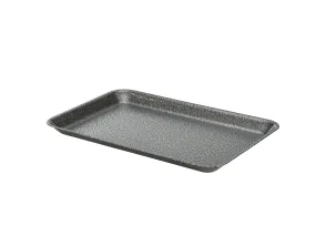 Galvanised Steel Tray 31.5x21.5x2cm Hammered Silver