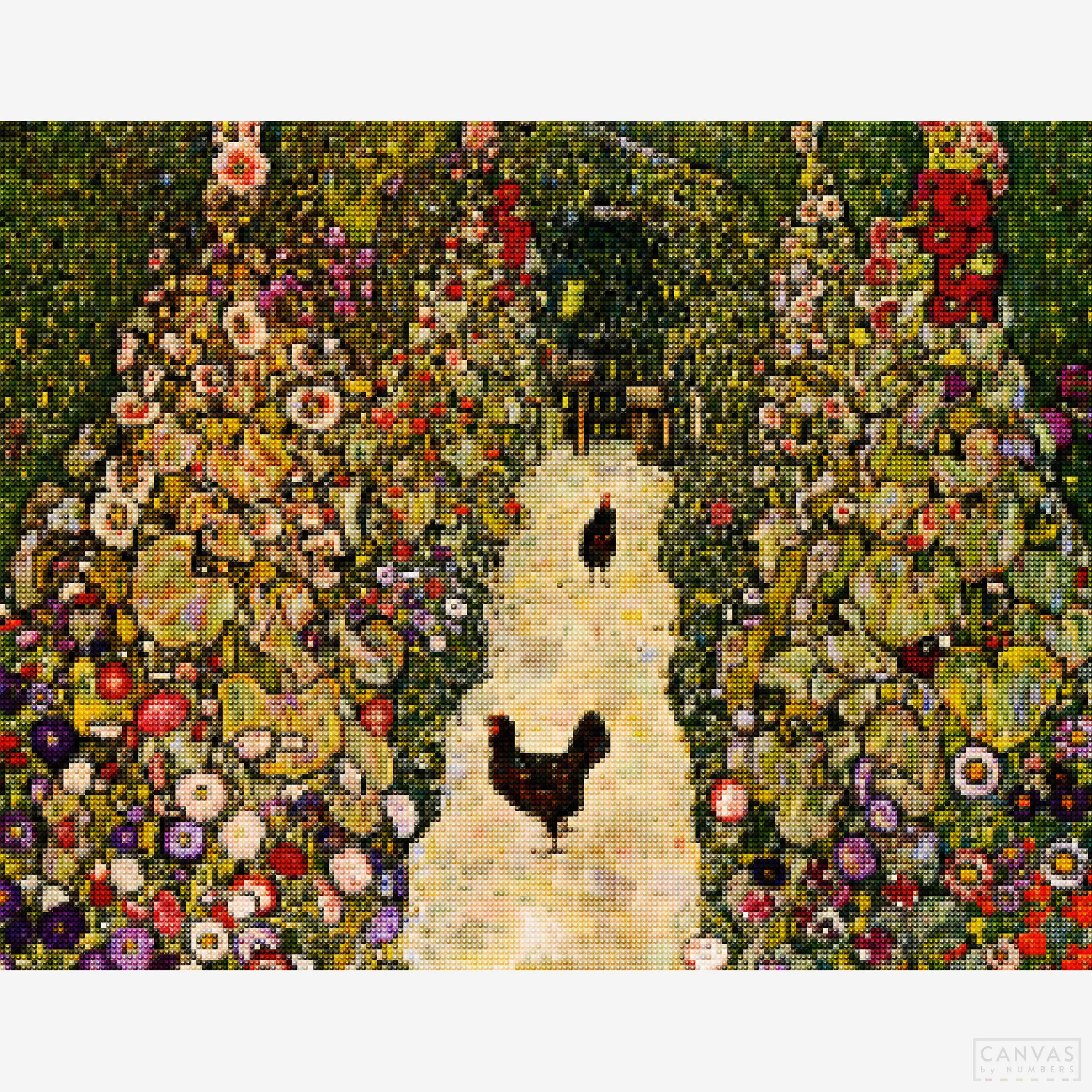 Garden Path with Chickens - Diamond Painting