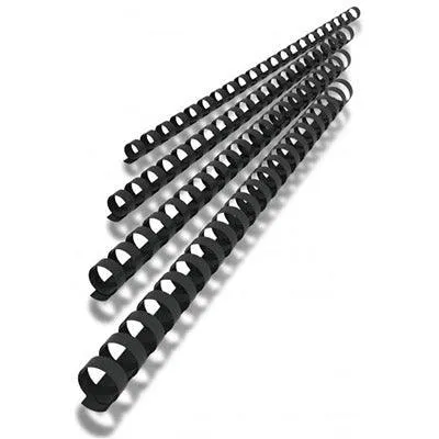 Gbc Plastic Binding Comb Round 21 Loop 19Mm A4 Black Pack 100