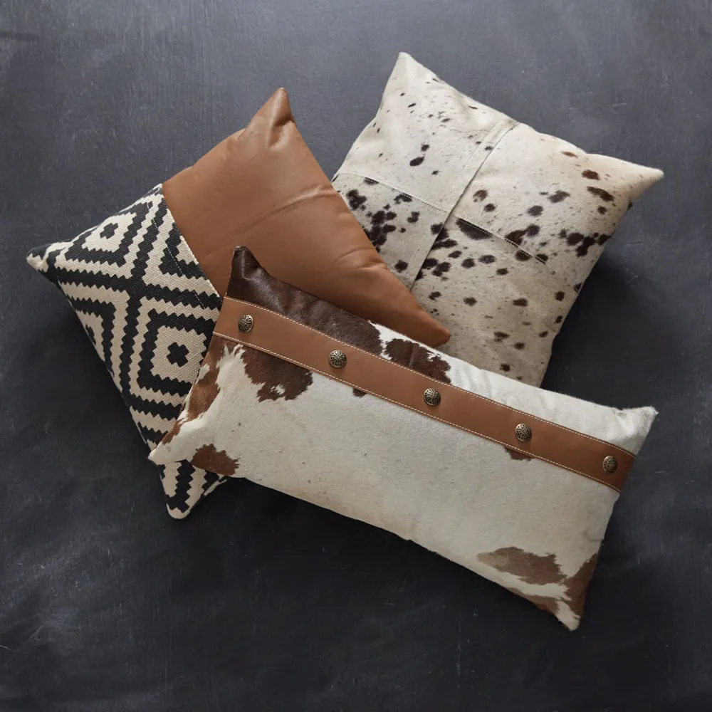 Genuine Cowhide Throw Pillow