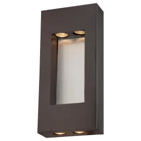 Geox 17 in. 4 Lights Outdoor Wall Lantern Bronze Finish