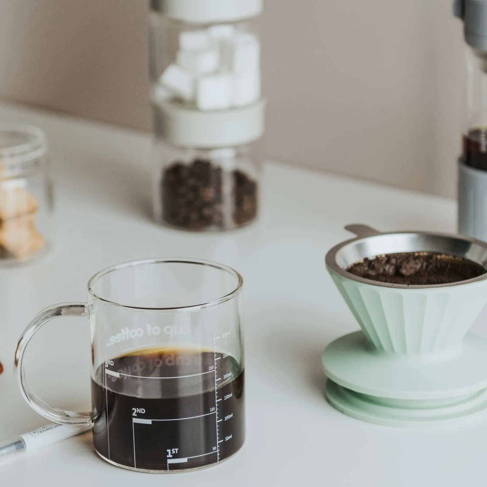 Glass Cup & Coffee Dripper Set 300ML