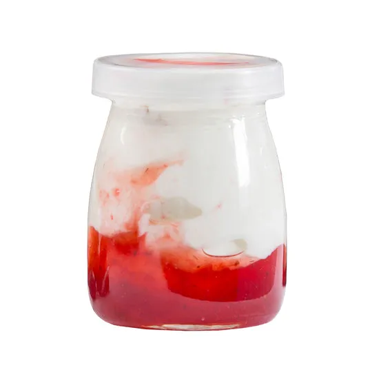 GLASS SINGLE-SERVE JAR WITH LID - 6 OZ