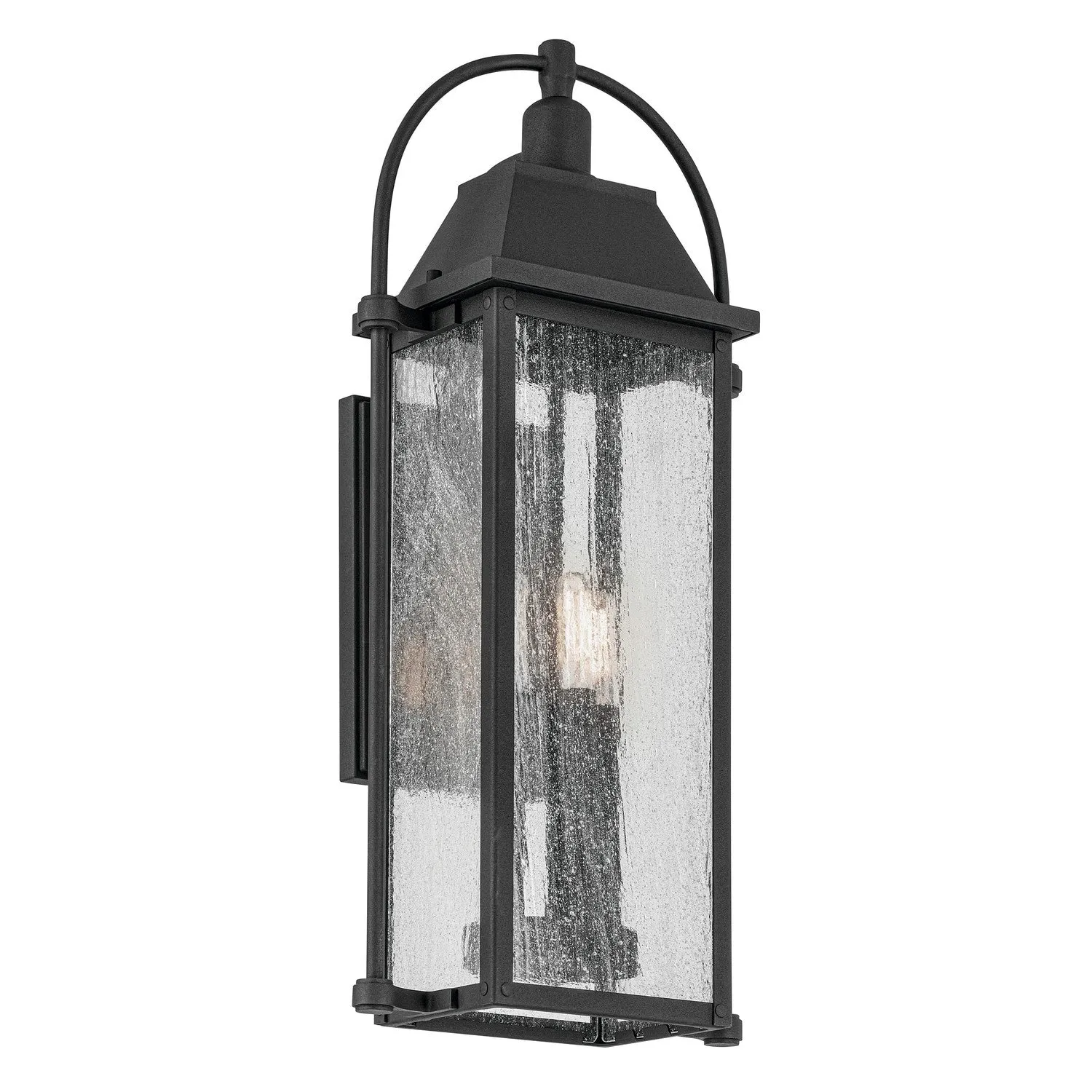 Harbor Row 3-Light Outdoor Wall Mount in Textured Black