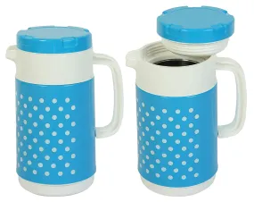 Heart Home Plastic 2 Pieces Insulated Orchid Tuff Jug Flask 1500 ML (Blue) -CTLTC10695 CTHH12168