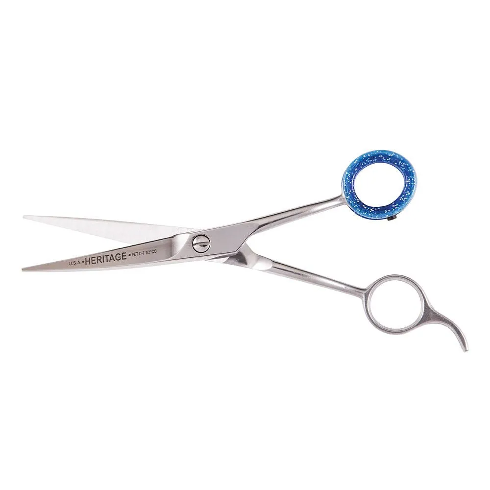 Heritage Cutlery D75-CO 7-1/2'' Pet Grooming Scissor / Curved Blade / Offset Handle