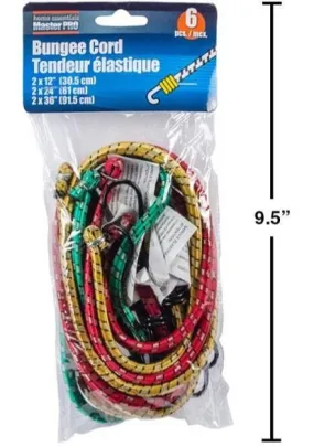 Home Essentials Bungee Cord - 6pack