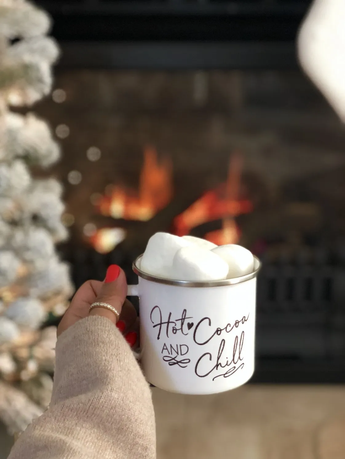 Hot Cocoa and Chill Tin Campfire Mug