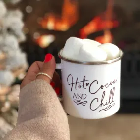 Hot Cocoa and Chill Tin Campfire Mug