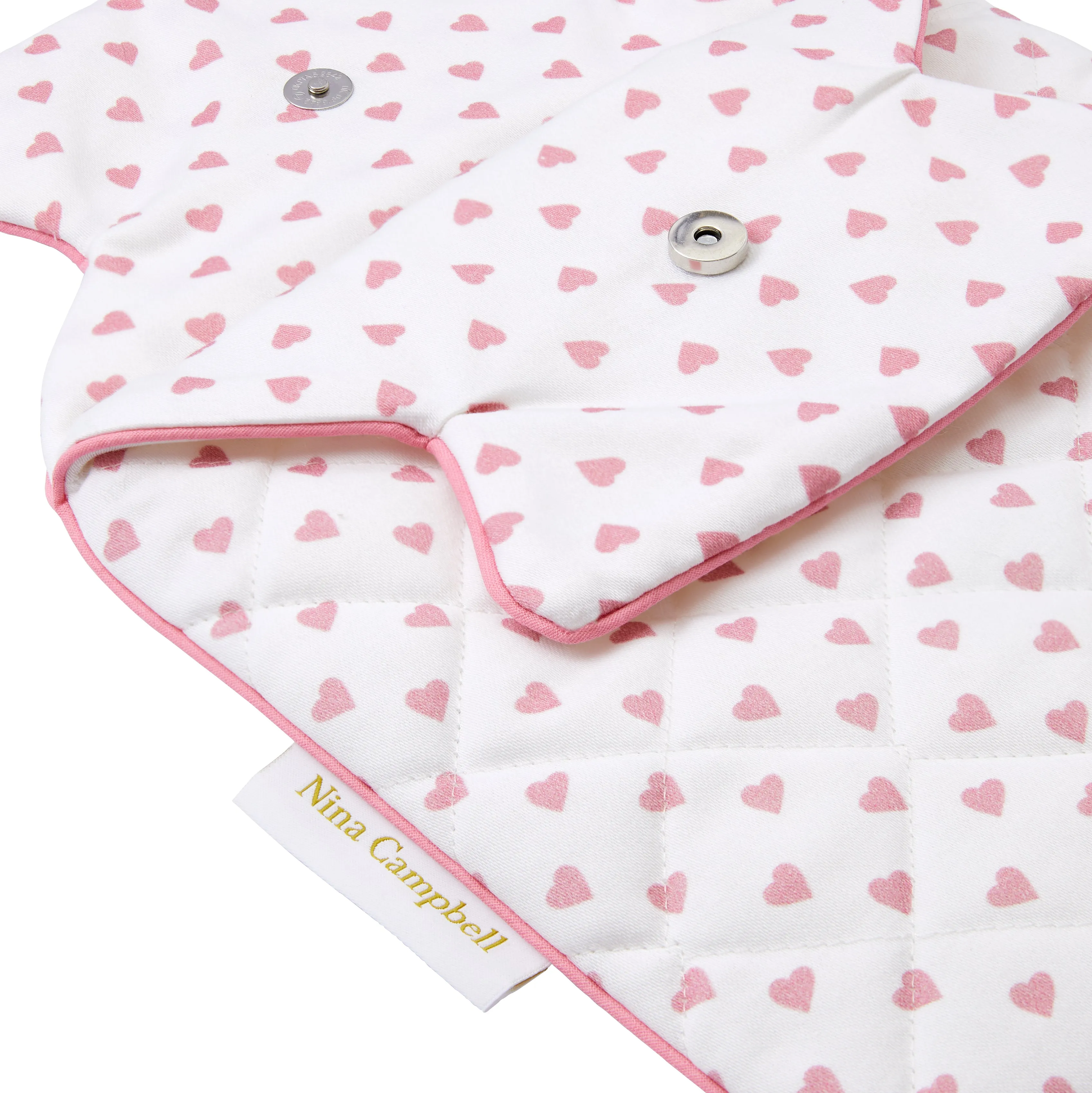 Hot Water Bottle Cover Heart Pink