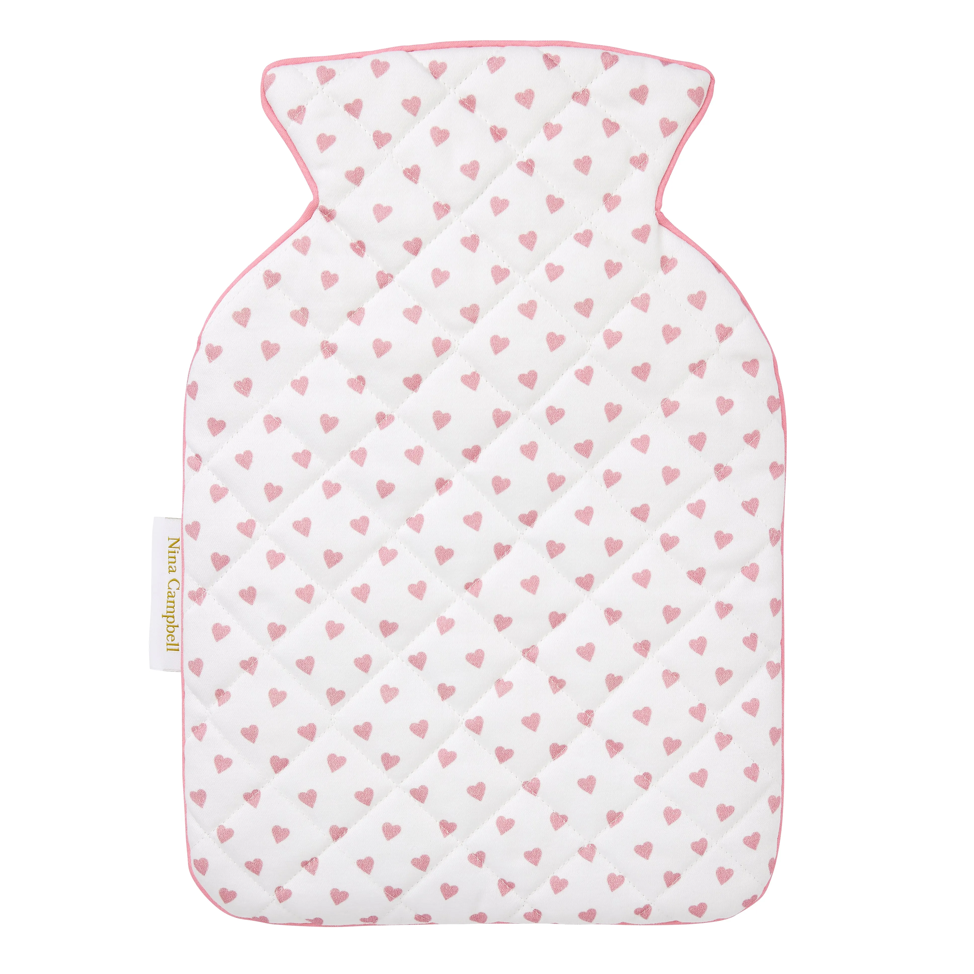 Hot Water Bottle Cover Heart Pink