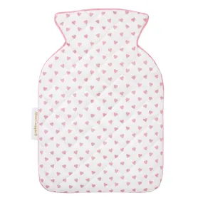 Hot Water Bottle Cover Heart Pink