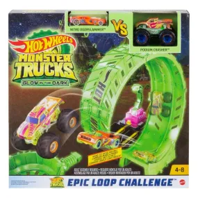 Hot Wheels Monster Trucks Glow-In-the Dark Epic Loop Challenge Playset