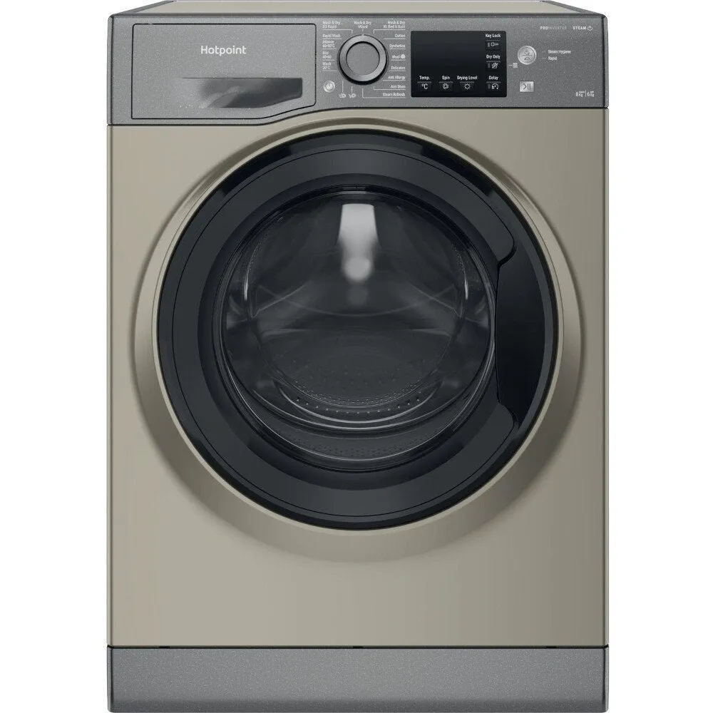 Hotpoint NDB8635GK 8kg/6kg Washer Dryer with 1400 rpm, 59.5cm Wide - Graphite