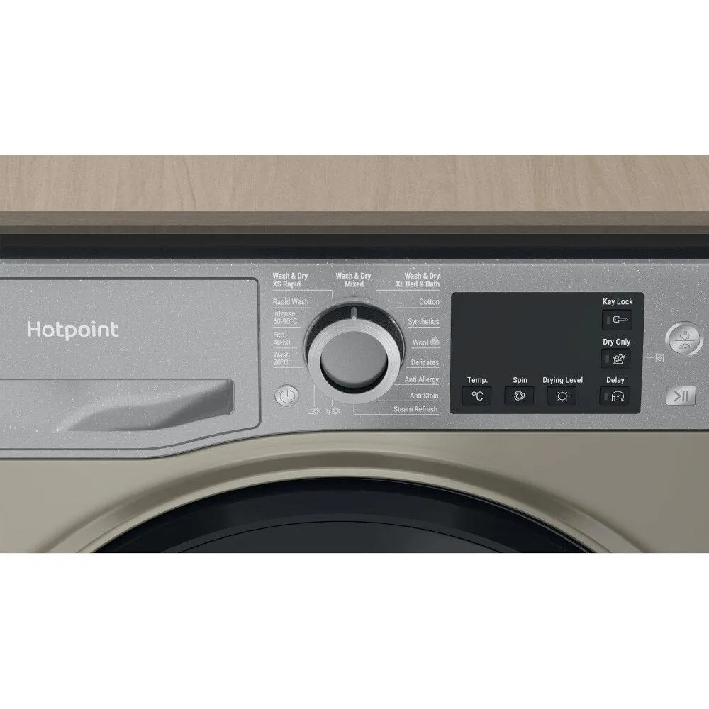 Hotpoint NDB8635GK 8kg/6kg Washer Dryer with 1400 rpm, 59.5cm Wide - Graphite