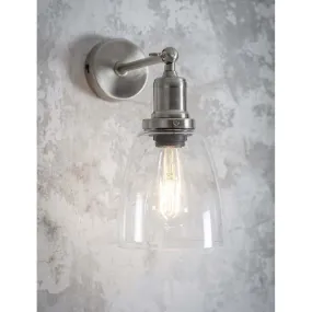 Hoxton Dome Wall Light - Satin Nickel