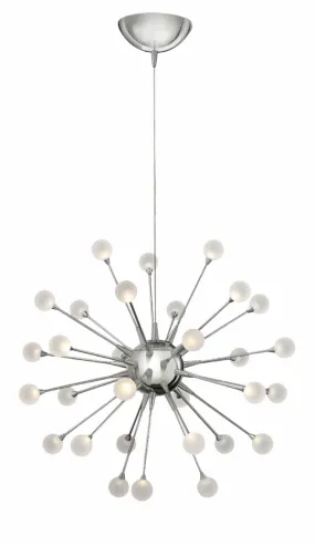 IMPULSE LED ORB CHANDELIER, POLISHED CHROME