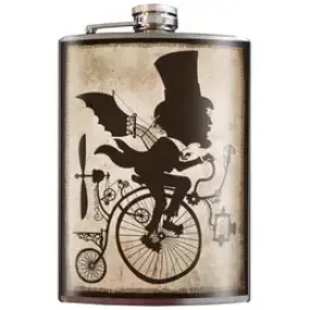 Inventor Biking Silhouette Flask