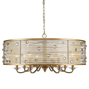 JOIA 8 LIGHT CHANDELIER, PERUVIAN GOLD