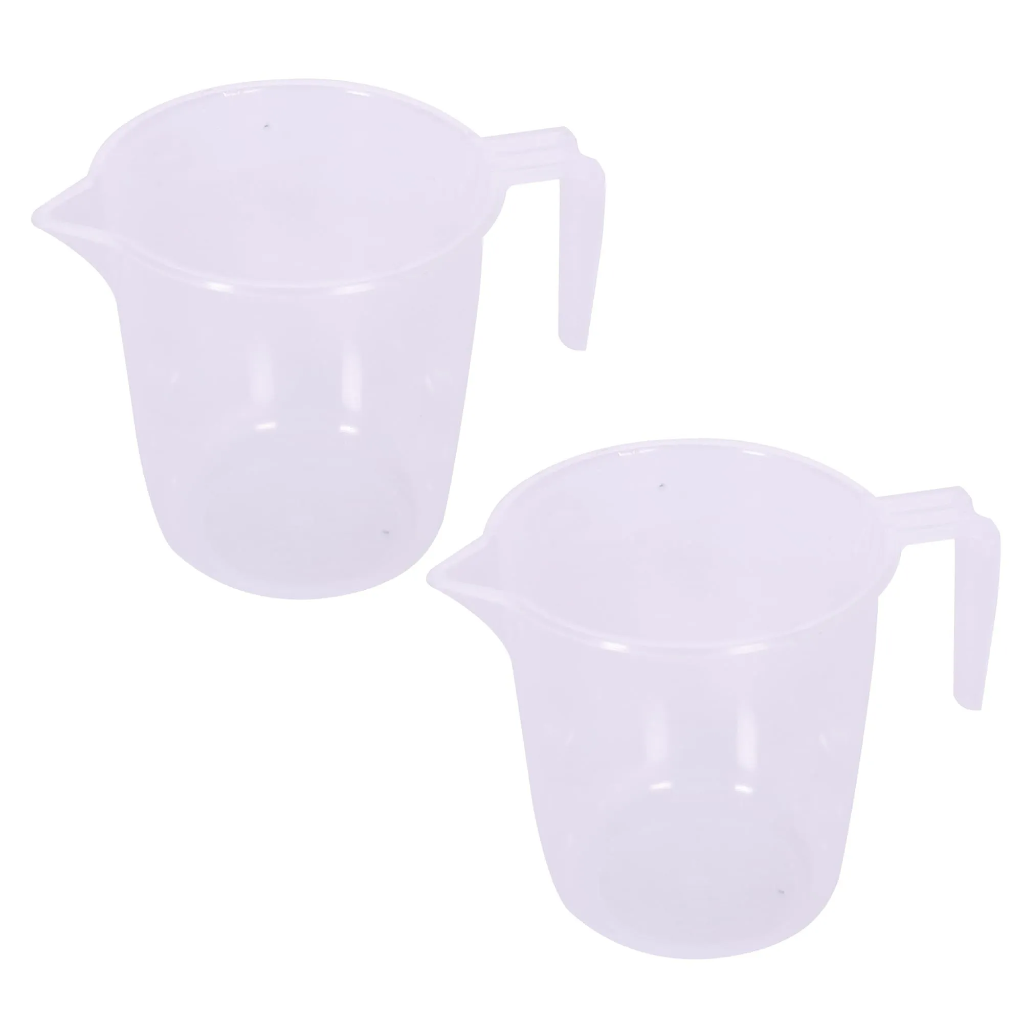 Kuber Industries Bathroom Mug | Plastic Bath Mug for Bathroom | Bath Mug | Mug for Bathroom | Mug for Toilet | Washroom Jug | 111 Bath Mug | 1 LTR | Pack of 2 | Transparent