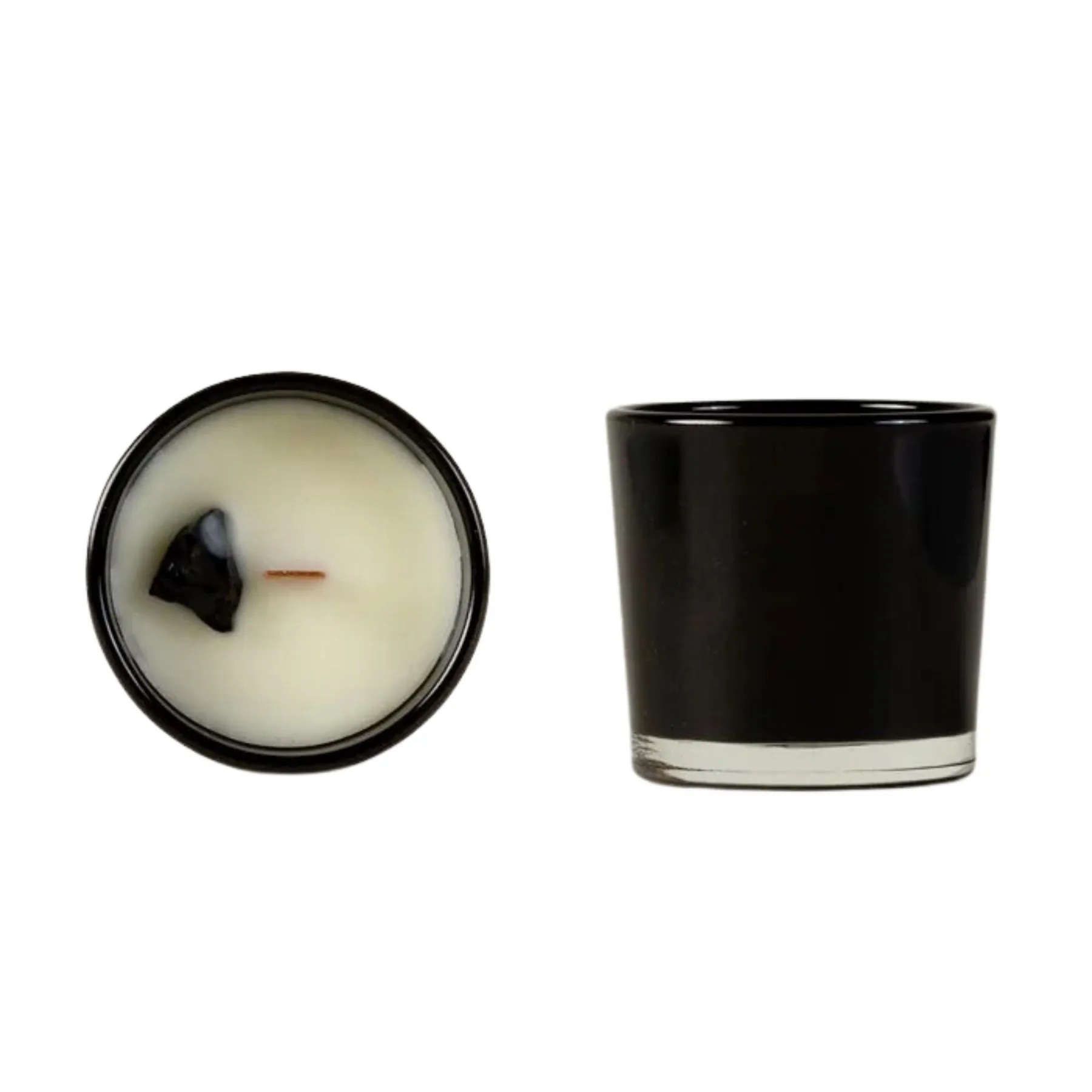 La Luna Crystal Infused Candle Inner Strength - Obsidian 56g