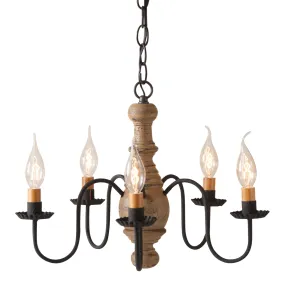 Lancaster Wood Chandelier in Americana Pearwood