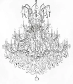 Large Foyer / Entryway Maria Theresa Empress Crystal (Tm) Chandelier Lighting H 60" W 52" - Gb104-Silver/B12/2756/36 1