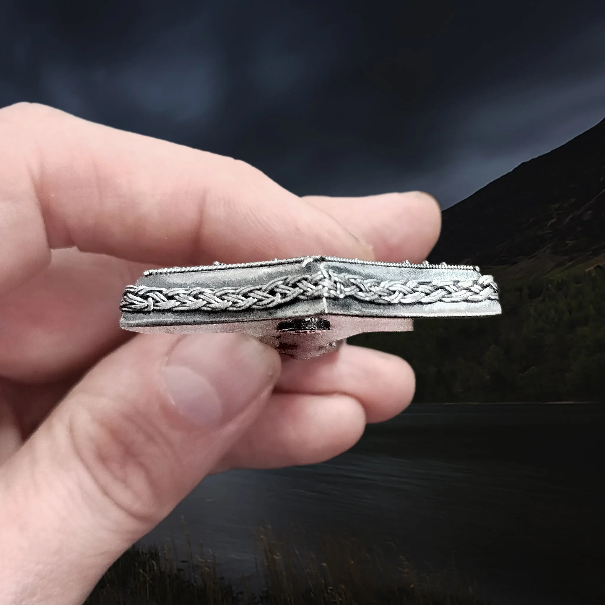 Large Silver Filigree Thors Hammer Pendant Replica from Öland