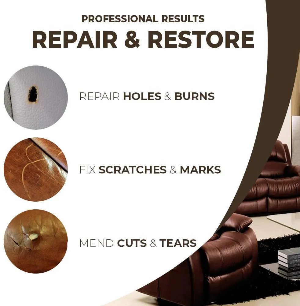 Leather Repair Kits for Couches Brown