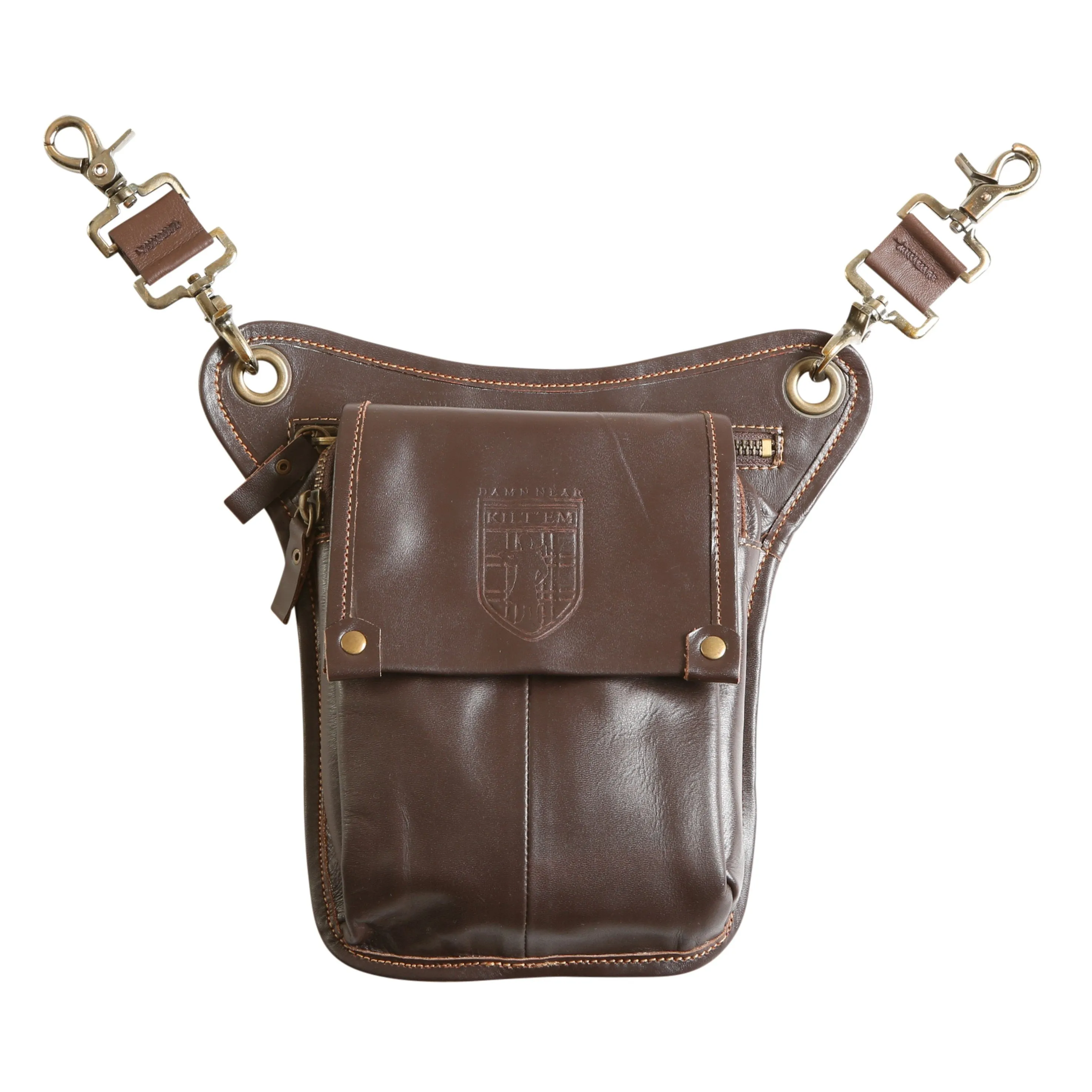 Leather Sporran - Brown Raw Hide