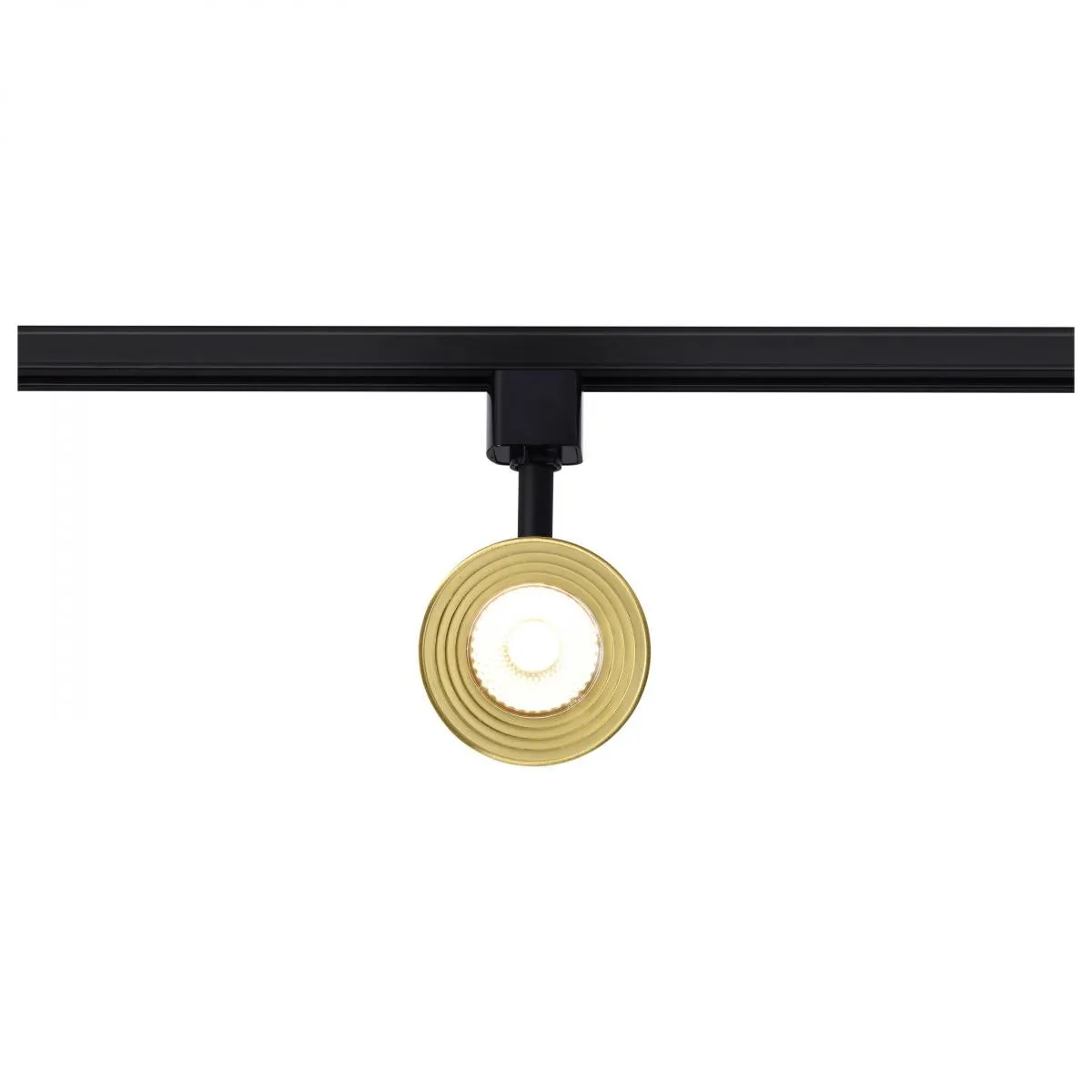 LED Cinch Halo Track Head 12W 1000 Lumens 3000K, 24°, Black and Brass