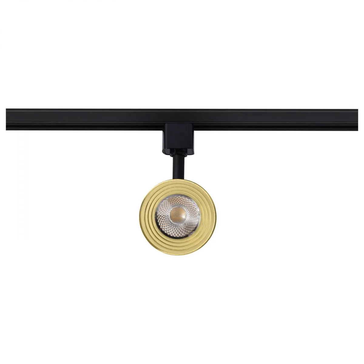 LED Cinch Halo Track Head 12W 1000 Lumens 3000K, 24°, Black and Brass