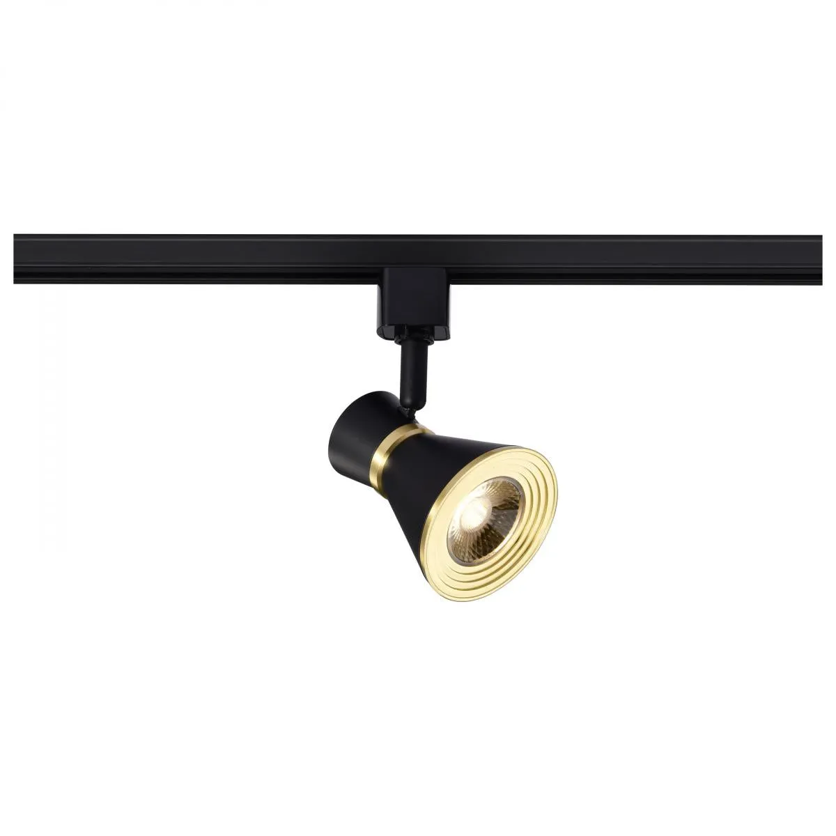 LED Cinch Halo Track Head 12W 1000 Lumens 3000K, 24°, Black and Brass