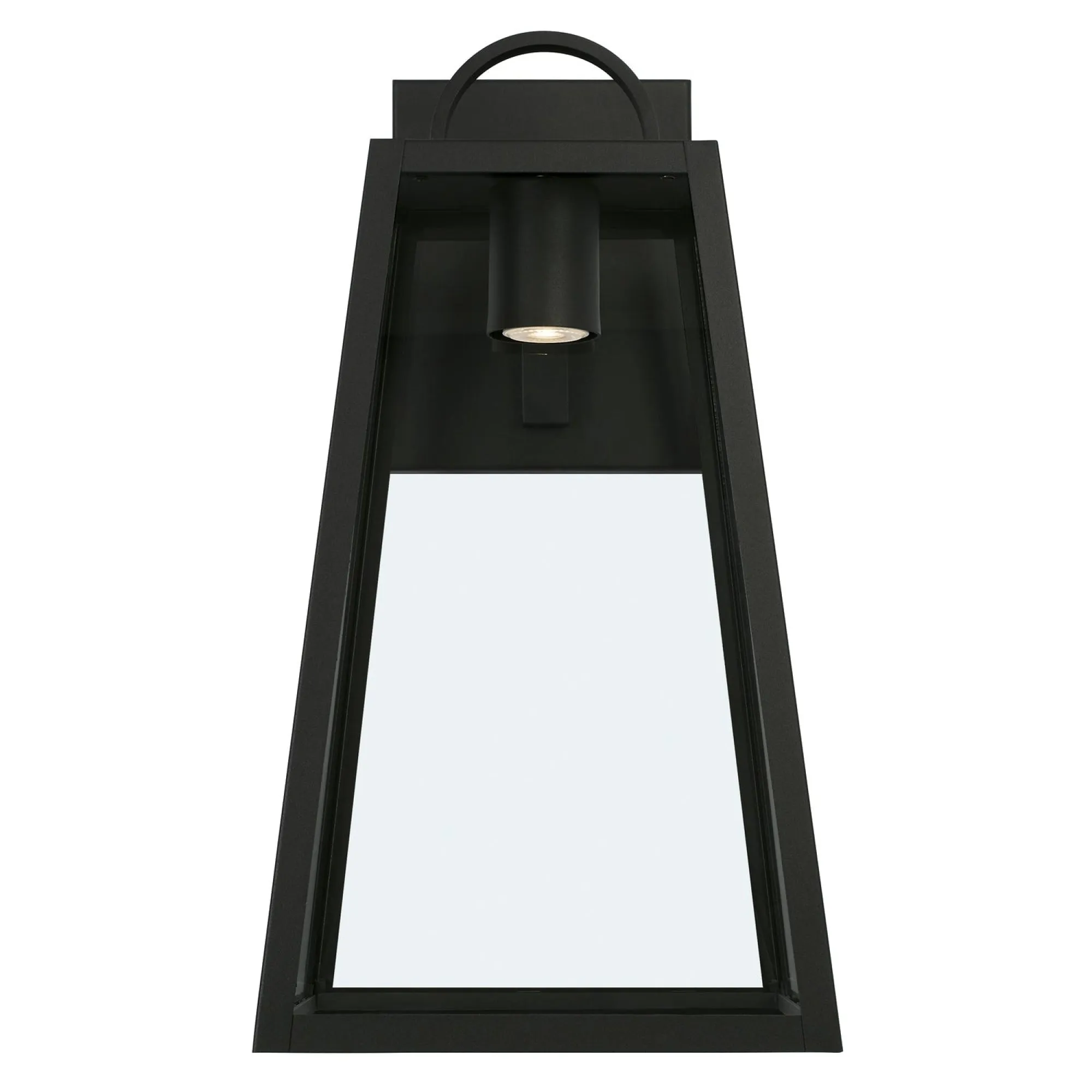 Leighton - 1 Light Coastal Outdoor Wall Lantern - Night Sky - 23" - Black