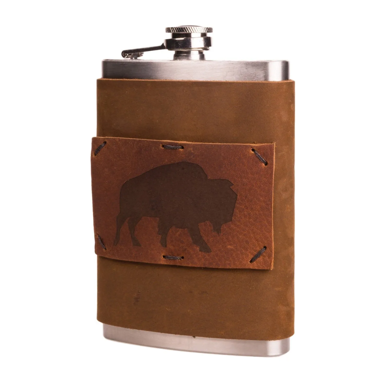 Limited Edition Weaver Bark Brown 8 oz Flask