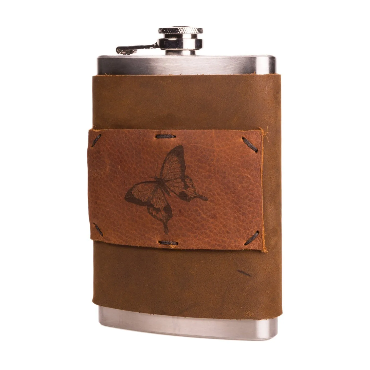 Limited Edition Weaver Bark Brown 8 oz Flask