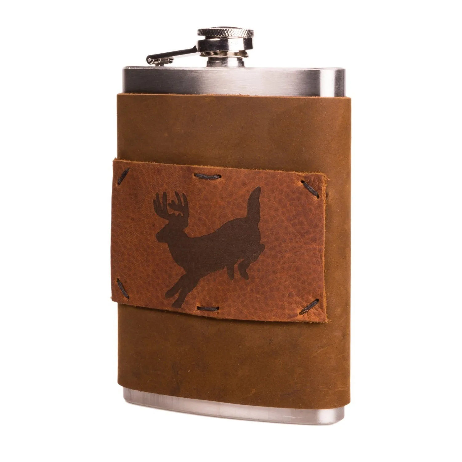 Limited Edition Weaver Bark Brown 8 oz Flask