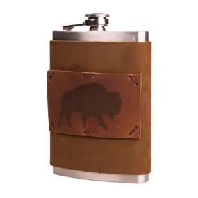 Limited Edition Weaver Bark Brown 8 oz Flask